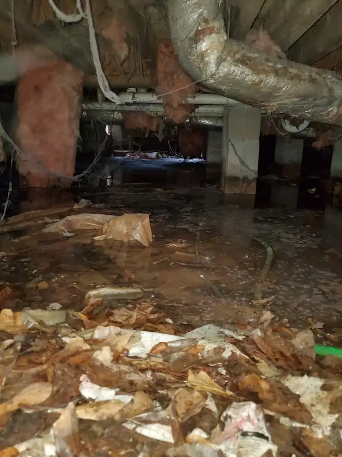 Crawl space flood assessment for Commercial Water Damage Restoration in Tanque Verde